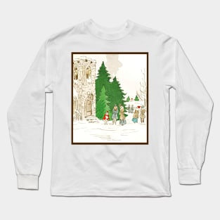 White Christmas with an Angel Long Sleeve T-Shirt